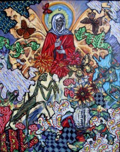 Butterfly Goddess and Praying Mantis